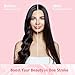 Ionic Straightening Brush, GLAMFIELDS Hair Straightener Brush with Anti-Scald, Anti Frizz, 30s Fast Ceramic Heating, Auto Temperature Lock & Auto-Off, Dual Voltage Straightening Comb for Home, Travel