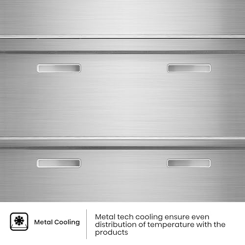 هايسنس فريزر 2 في 1 FV5O9N4ASU بسعة كبيرة وتقنية التجميد السريع الفائق