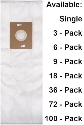 Standard HEPA Vacuum Bags for use with Riccar and Simplicity Type F Upright Vacuum Cleaners (100-Pack (Case))