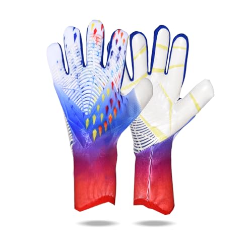 OLYSPM Torwarthandschuhe Kinder Torwarthandschuhe Herren mit Rutschfester Latex Handfläche,Kinder Torwarthandschuhe mit Atmungsaktiv,Abriebfest,Super-Griff,Größe 6/7/8/9/10