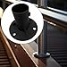 IEUDNS Fence Post Floor Flange Mailbox Brackets Sturdy Metal Heavy Duty Round Fence for Outdoor Lighting Lamp Railing Deck, 52mm