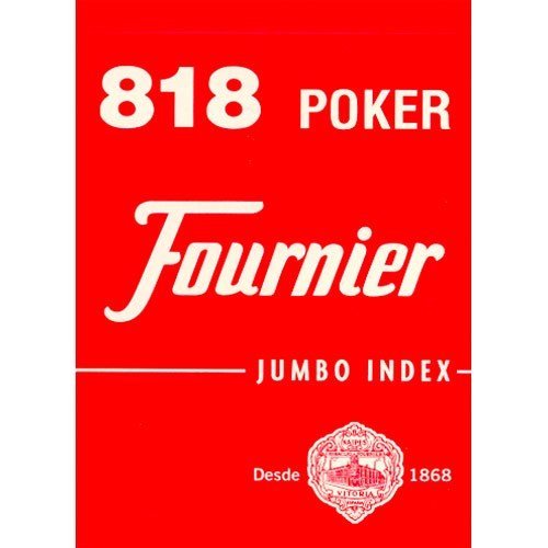Fournier No 818 Jumbo Index Poker Cards (Red)