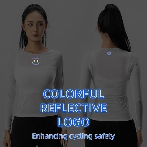 ROCKBROS Women’s Cycling Long Sleeve Jersey Cycling Top Base Layer for Women Breathable Biking Women's Shirt Quick Dry Summer Cycling Clothes for Ladies, Bicycles, Running, Hiking, White - Image 6