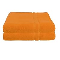 Julie Julsen Set van 2 60 x 100 cm handdoek Premium Kwaliteit 900 gm2 actuele kleuren en 3 maten van katoen Design dubbel frame roze