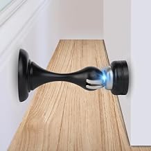 MEGA HANDLES Magnetic Door Stopper, Scratch Free Magnetic Door Catch for Wall, Elegant Magnet Door Stopper for Bottom of The Door- Matte Black 1 Pack