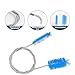 12Pcs Glass Tube Pipe Cleaners Brush Kit,Long Nylon Straw Brush for Glass Funnel and Bottle,17-inch Long Handle,8.2-in Different Diameters Brushes,35-in Flexible Double-Ended Hose Tool (Blue)