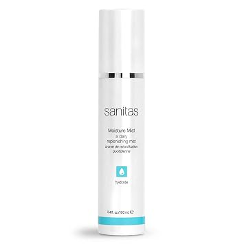 Sanitas Skincare Moisture Mist, Moisture Infusing Spray, Hyaluronic Acid, Beta Glucan, Hydrating Mist, 3.4 Ounces