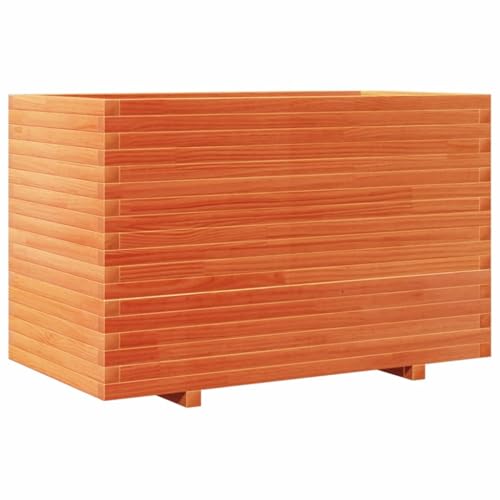 Jardinière en bois massif robuste marron de qualité pour extérieur - 8