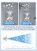 Brightown Christmas Star Tree Topper with Built-in 3D Glitter Led Snowflake Projector Lights, Silver Hollowed Pentagram Tree Toppers Christmas Decorations Indoor for Xmas New Year Party Holiday