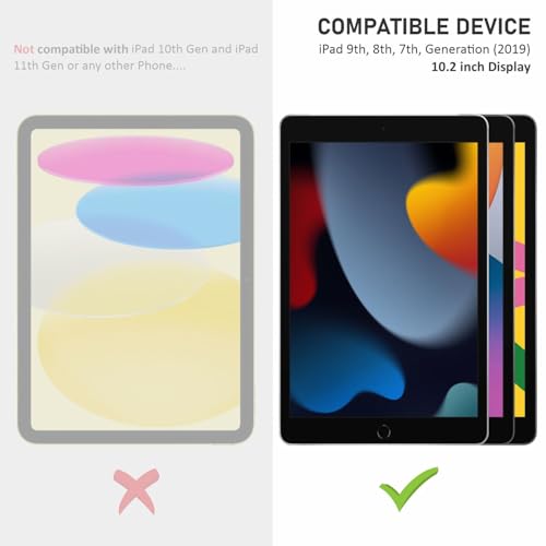 Image of SupCares Tempered Glass for iPad 9th, 8th, 7th,Generation 2019 (10.2 Inch) With Installation Kit | Military-Grade Gorilla Screen Protector | Edge to Edge Coverage | Transparent