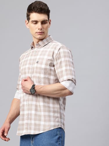 Image of Majestic Man Men Box Checkered Slim Fit Cotton Casual Shirt