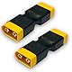 2X Stück Premium Adapter XT60 Male auf XT60 Male für Lipo Akku Battery Hochstrom 2Pin 60A Stecker Modellbau