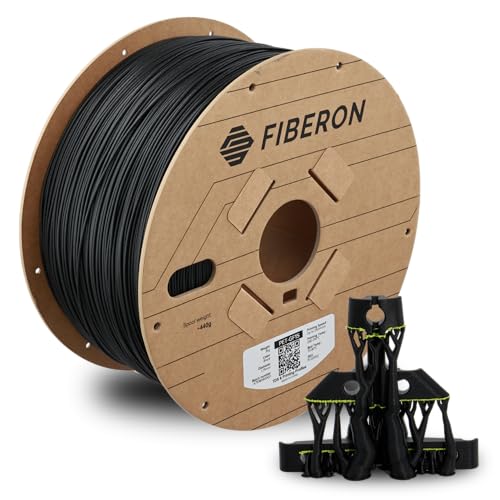 Image of Polymaker Fiberon Black PET-GF15 3D Printer Filament 1.75mm 3KG, 15% Glass Fiber Reinforced, High Strength & Heat Resistance, Ideal for Automotive, Industrial & Functional Parts, AMS Compatible