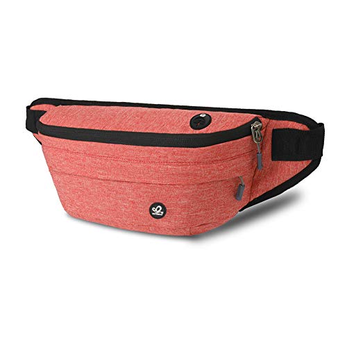 WATERFLY Fanny Pack for Men Women Water Resistant Large Hiking Waist Bag Pack Carrying All Phones for Running Walking Traveling