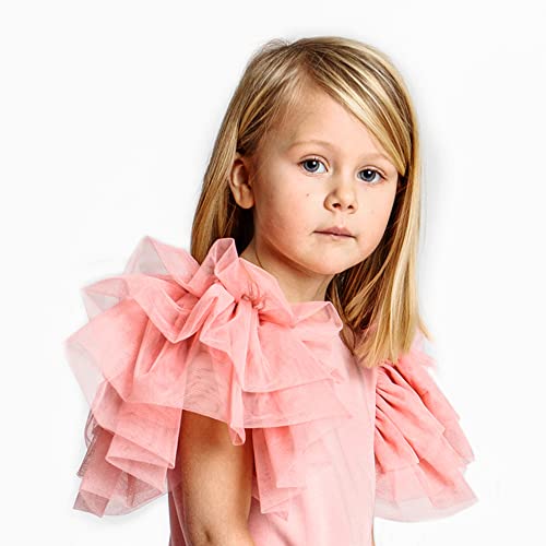 Girl Dress Baby Toddler, with Huge Layered Tulle Sleeves Wings - Perfect Party Outfit, Girls' Special Occasion Dresses4