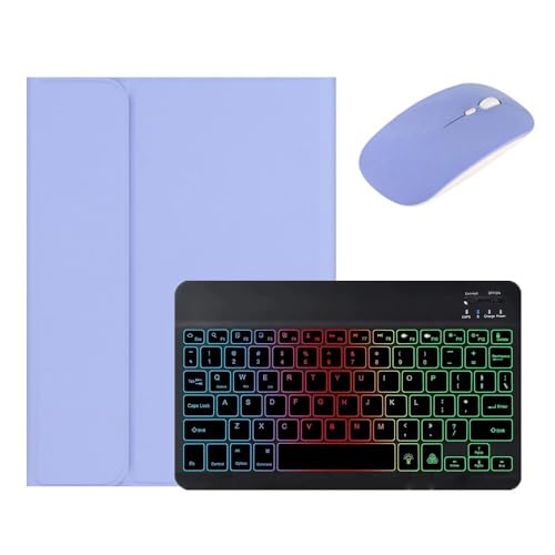 Étui avec clavier rétroéclairé pour iPad Pro 11 4e génération violet noir amovible