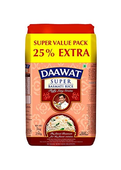 Daawat Super Basmati (Old), (5kg) (B0B63XJKJV) Amazon Price History, Amazon Price Tracker