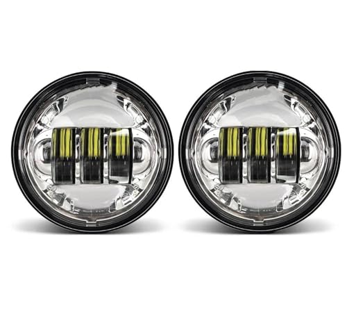 Feux de travail pour Road King et Dyna lot de 2 phares antibrouillard chromés 4,5 pouces