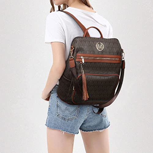 Mkp Women Fashion Backpack Purse Pu Leather Convertible Ladies Rucksack Travel Shoulder Bags Handbag With Wristlet Coffee #TOP2