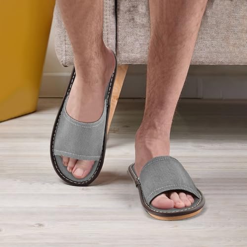 Slides Sandals Indoor Outdoor Portable Non-Slip for Travel, Pool, Party Bathroom Sandal Gray4