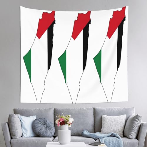 Tapiz con mapa de Palestina JEJEA: viste tu dormitorio con orgullo, arte e historia