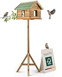 Moorland Nichoir Mangeoire Oiseaux Exterieur sur Pied 135 cm avec Fenêtres...