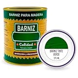 AC - Bote de Barniz para Madera - Fabricado en España - Ideal para todo tipo de Maderas, vigas, cerchas, marcos, etc. - Capacidad de 375 ML - Verde