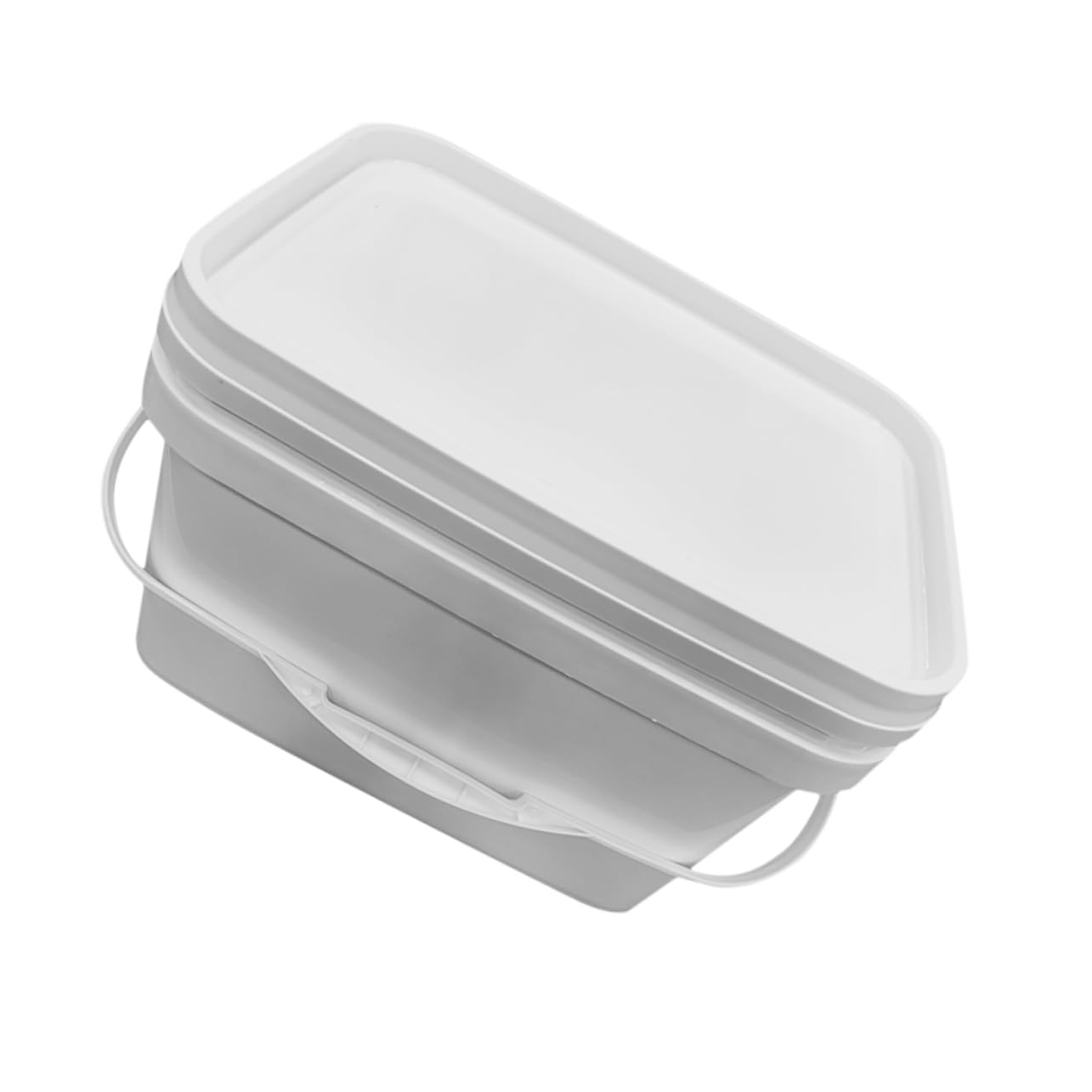 NUOBESTY Secchio per Vernice di Plastica Vuoto 10 Litri con Coperchio e Manico Portatile, Contenitore per Vernice Esterni in Pp Resistente per Pittura e Conservazione