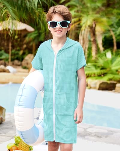 Image of BesserBay Boys Girls Swim Cover Up Terry Cloth Swimwear