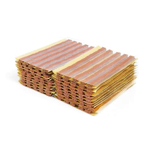 Image of TS-160C100 Tire Repair Plugs Tyre Puncture Repair Strips Tire Plugs Strings for Car, Truck, RV, SUV, ATV, Motorcycle(1 /4 inch x 4 inch Brown 100 Strips)