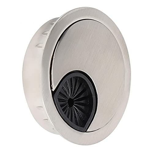 Computer Wire Cable Hole Cover Grommets， 5pcs Outlet Cover Computer Desk Threading Hole Desktop Alloy Over-Line Box Desk Table Grommet(50mm)