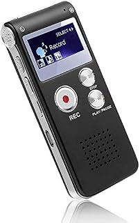 DISTANCEE 8GB Digital Voice Recorder, Portable USB Rechargeable Voice Recorder, Audio Recorder Dictaphone with Mini USB Port, Digital Audio and MP3 Player for Meetings, Interviews and Lectures(Black)