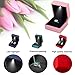 JYCMMFC Ring Box Square Shaped LED Light Engagement Ring Boxes Jewelry Gift Box for Proposal Wedding Valentine's Day Anniversary Christmas Mothers Thanksgiving Gift (Square Pink)