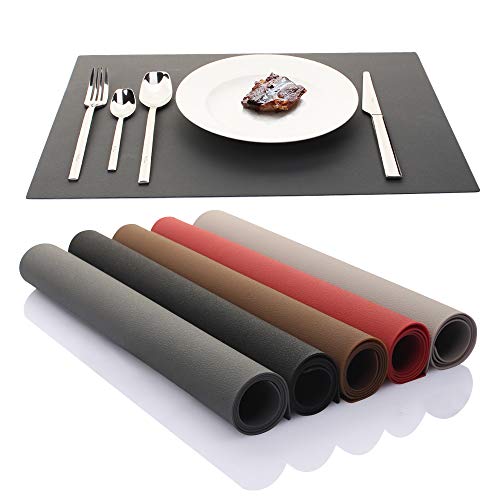 Me.fan Silicone Placemats [17.7''X12.6''] Heat-Resistant Thicken Non-Slip Tablemats Non-Skid Table Mats Set Of 4 (Yellow) #TOP4