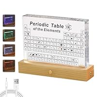 Btstil Periodensystem mit Echten Elementen, Acryl Periodic Table of 83 Elementen, Proben Periodensystem Display Geschenk für Schüler Lehrer Kinder Studenten Handwerk Dekoration (A)