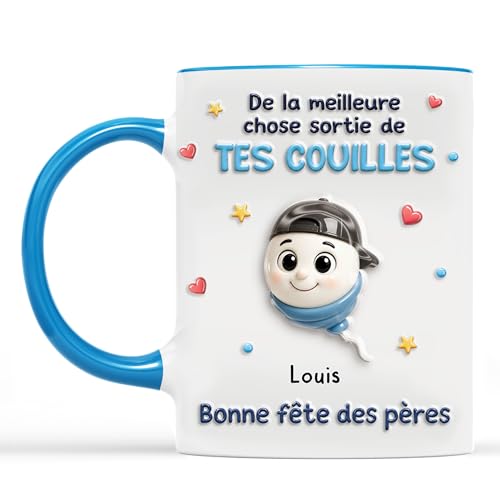 Cadeau Plus Mug Personnalisé - Des meilleures choses sorties de... - fete des peres mug, cadeau fete des peres personnalisé, cadeau fete des peres tasse, tasse fête des pères (1 Enfant)