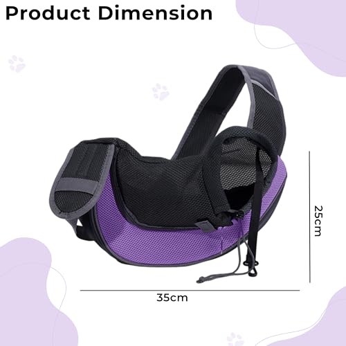 Image of Kraptick Pet Sling Bag, Dog Sling Bag, Cat Sling Carrier, Sling Bag Carrier for Dogs Cats, Pet Travel Pouch with Single Shoulder Pet Bag, Pet Carrier (MFP835)