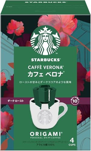 スターバックス オリガミ パーソナルドリップ コーヒー カフェ ベロナ 4袋,レギュラー コーヒー,ダーク ローストのサムネイル