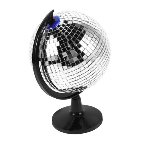 Vaguelly Disco Globe Decorative Earth Style Globe for Office Desk Decor Creative for Men Sparkling Light Show for Cool Desk Accessories