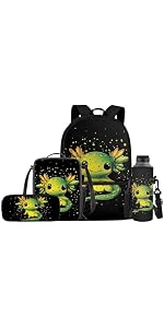 Kids Backpack Set With Lunch Box & Pencil Case | Deer Camo Design, 3-in-1 Book Bag For School, Travel