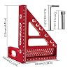 3D Multi-Angle Carpenter Square Scriber, 22.5-90 Degree Drawing Line Ruler with Pin, High Precision Woodworking Square Protractor for Carpenters,Construction,Craftsmen and DIY (Inch)