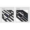 APS Premium Stainless Steel SS Black Billet Grille Grill Insert Combo Compatible with Suzuki Grand Vitara 2006 2007 2008 2009 2010 2011 2012 Main Upper Lower Bumper N19-H42778I
