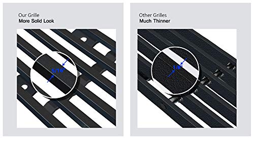 Image of APS Compatible with Nissan Murano 2003-2008 Lower Bumper Stainless Steel Black 8x6 Horizontal Billet Front Grill Grille Insert N66486J