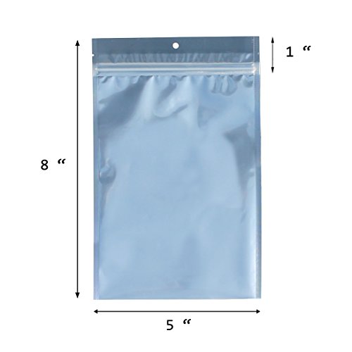 AwePackage Clear Silver Flat Pouch Bag for Home Made Jerky (100, 5x8"(1.5oz)) - Thumbnail 2