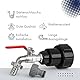 IBC Tankhahn 1000L 1/2 S60X6 mit Integrierter Verlängerung, 1000 Liter Tankanschluss, speziell für die Verwendung von IBC Tanks in Deutschland konzipiert, 1000L Tankdeckel, 1000 Liter Tankanschluss