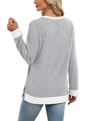 Image of Sampeel Long Sleeve Shirts for Women Tunic Sweaters Fall Fashion Outfits | Sweaters for Women, Early Fall Fashion Must Haves 2026, Long Tunic Tops, Vacation Outfits, Autumn, Plus Size Blouses
