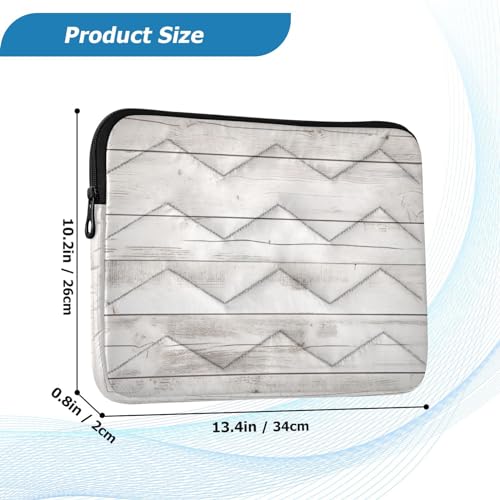 Funda portátil en textura madera blanca 13-14 pulgadas miniatura 3