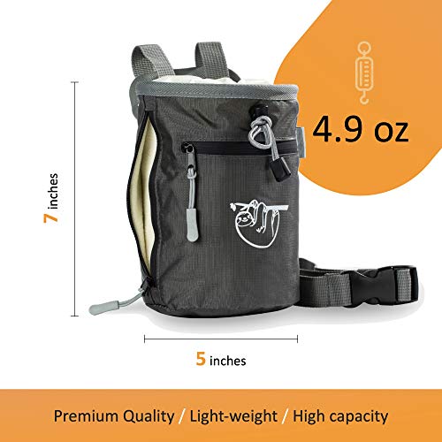 image for Old Blue Chalk Bag for Rock Climbing, Climbing Chalk Bag for Boulderin