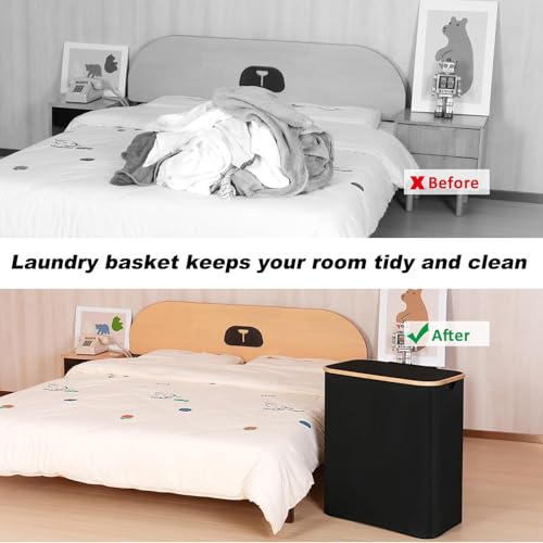 Panier à linge 160L grand volume gain de place pour la buanderie - 5