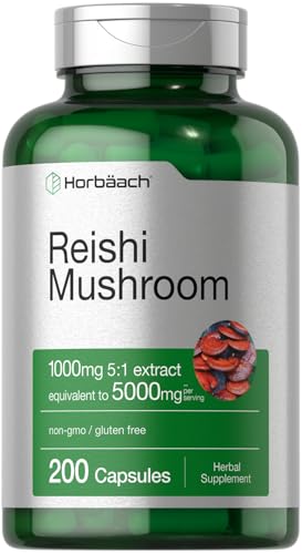 Horbach Reishi Mushroom Capsules | 200 Count